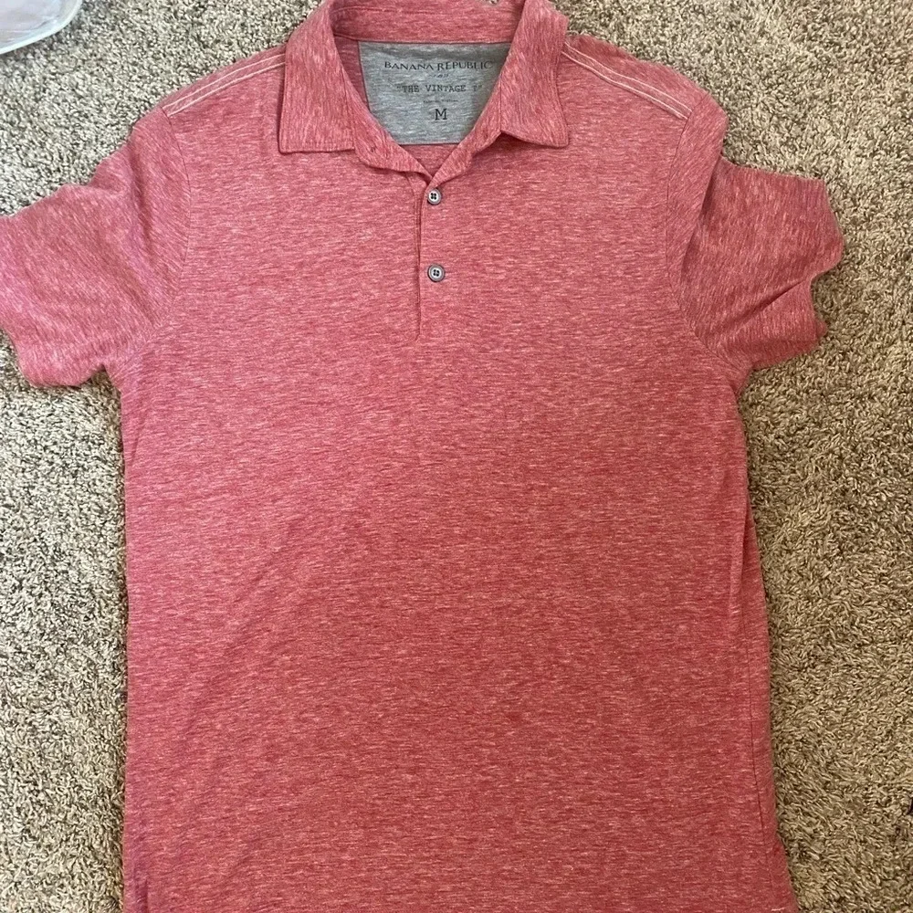 Red polo shirt